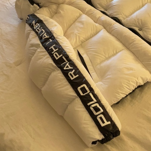 POLO RALPH LAUREN BIG PONY WOMEN’S LOGO DOWN PUFFER HOODIE JACKET /SIZE MEDIUM - Picture 4 of 16